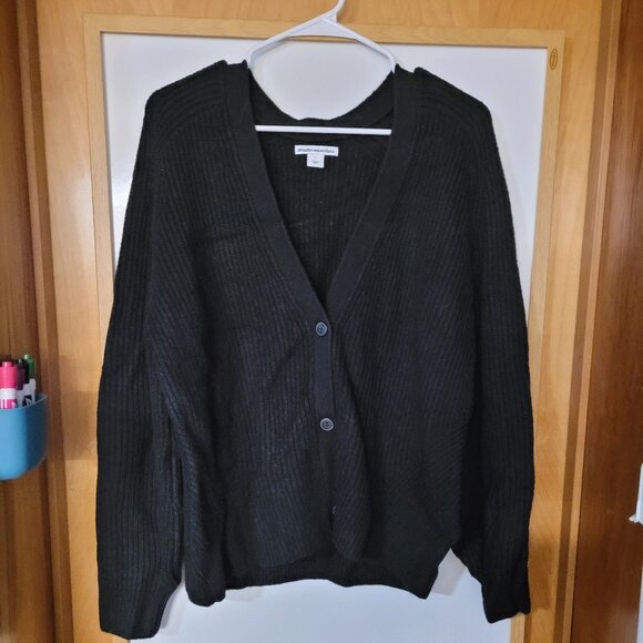 Amazon Essentials Women's Soft Touch Ribbed Blouson Cardigan Size Large - Picture 1 of 5